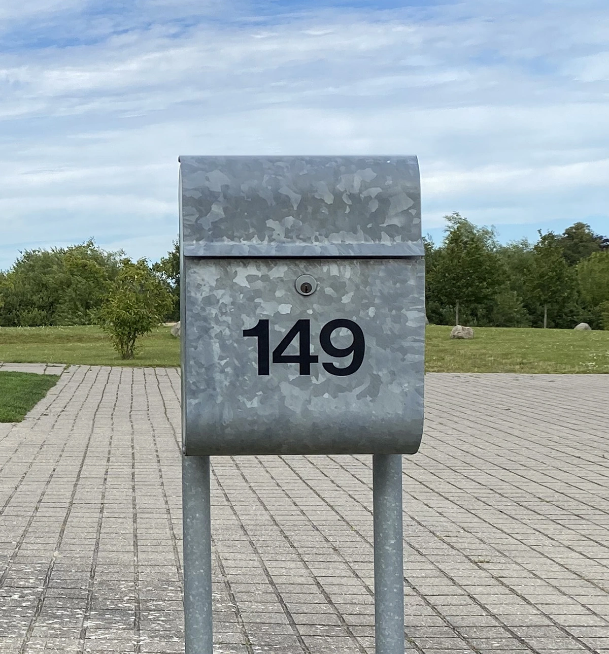 Friis og Moltke postkasse galvaniseret